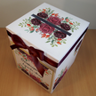 Pudełko ze zdejmowanym wieczkiem glamour bordowe róże