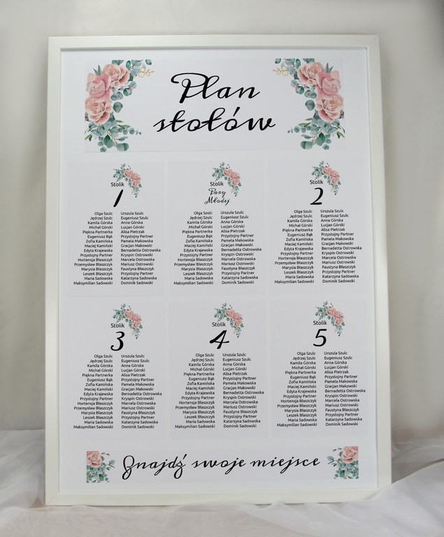 Plan stołów - róże i eukaliptus (1)